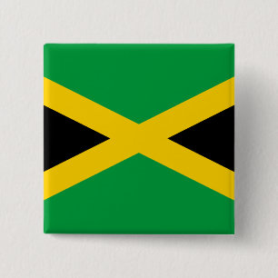 Jamaica Flag Vierkante Button 5,1 Cm