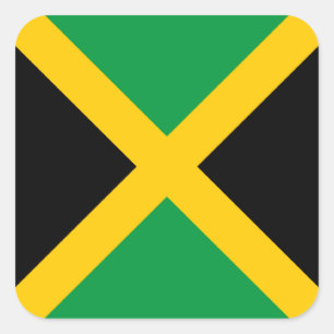 Jamaica Flag Vierkante Sticker