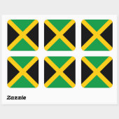 Jamaica Flag Vierkante Sticker (Vel)