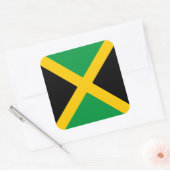 Jamaica Flag Vierkante Sticker (Envelop)