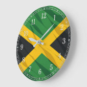Jamaica Flag Wall Clock — Waving Flag Design Grote Klok (Hoek)