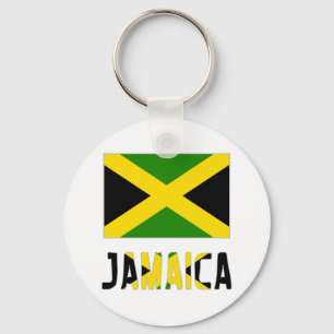 Jamaica Flag & Word Sleutelhanger