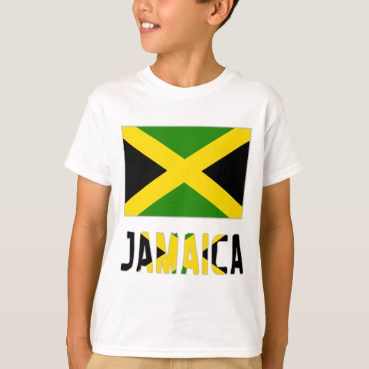 Jamaica Flag & Word T-shirt (Voorkant)