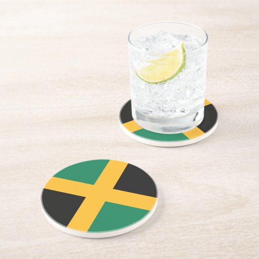 Jamaica Flag Zandsteen Onderzetter (Zijkant)