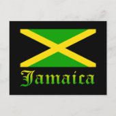 Jamaica Flag, zwart, groen en geel Briefkaart (Voorkant)