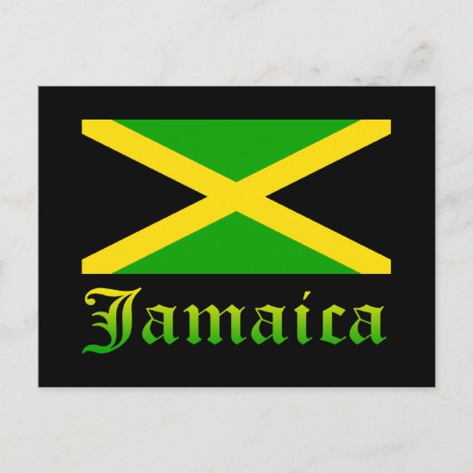 Jamaica Flag, zwart, groen en geel Briefkaart (Voorkant)
