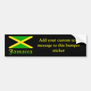 Jamaica Flag, zwart, groen en geel Bumpersticker