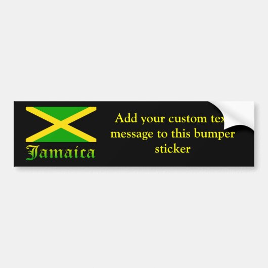 Jamaica Flag, zwart, groen en geel Bumpersticker (Voorkant)