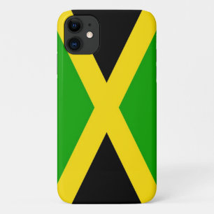 Jamaica Flag, zwart, groen en geel Case-Mate iPhone Case