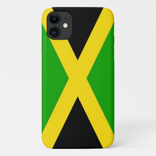 Jamaica Flag, zwart, groen en geel Case-Mate iPhone Case (Achterkant)