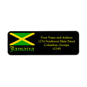Jamaica Flag, zwart, groen en geel Etiket (Voorkant)