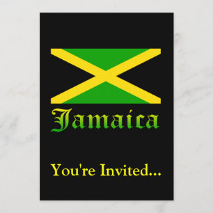 Jamaica Flag, zwart, groen en geel Kaart