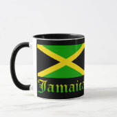 Jamaica Flag, zwart, groen en geel Mok (Links)