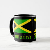 Jamaica Flag, zwart, groen en geel Mok (Voorkant links)