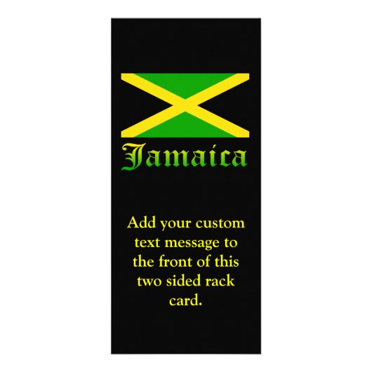 Jamaica Flag, zwart, groen en geel Reclamekaart (Voorkant)