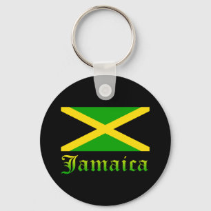 Jamaica Flag, zwart, groen en geel Sleutelhanger
