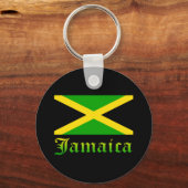 Jamaica Flag, zwart, groen en geel Sleutelhanger (Achterkant)