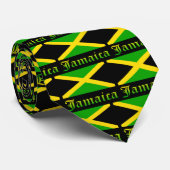 Jamaica Flag, zwart, groen en geel Stropdas (Opgerold)