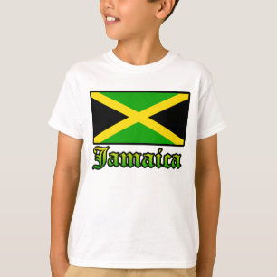 Jamaica Flag, zwart, groen en geel T-shirt