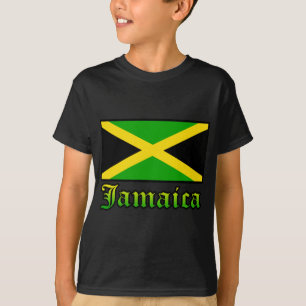 Jamaica Flag, zwart, groen en geel T-shirt