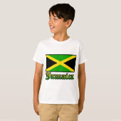 Jamaica Flag, zwart, groen en geel T-shirt (Voorkant volledig)