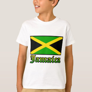 Jamaica Flag, zwart, groen en geel T-shirt