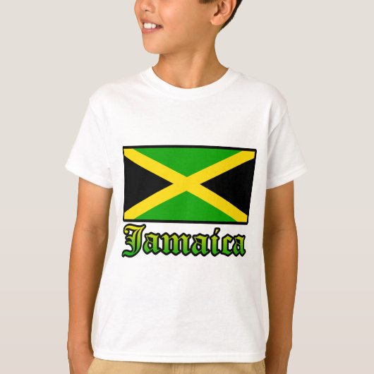 Jamaica Flag, zwart, groen en geel T-shirt (Voorkant)