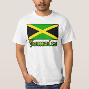 Jamaica Flag, zwart, groen en geel T-shirt