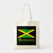 Jamaica Flag, zwart, groen en geel Tote Bag (Voorkant)
