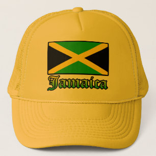Jamaica Flag, zwart, groen en geel Trucker Pet