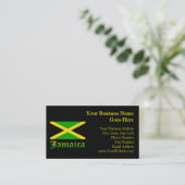 Jamaica Flag, zwart, groen en geel Visitekaartje (Staand voorkant)