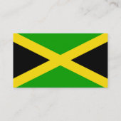 Jamaica Flag, zwart, groen en geel Visitekaartje (Achterkant)