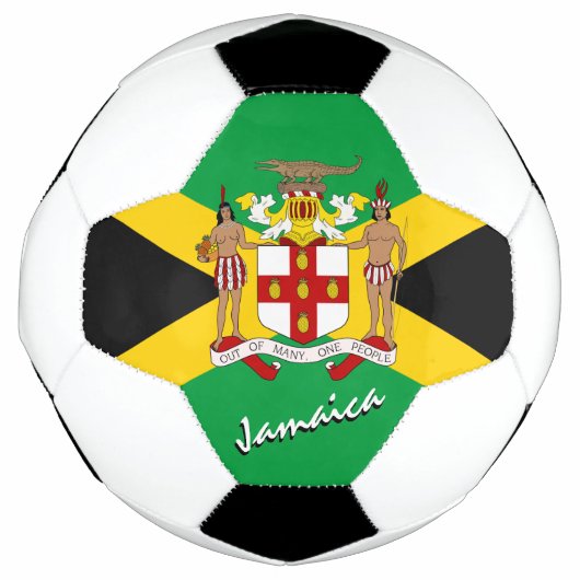 Jamaica Football & Jamaicaanse vlag, Embleem/sport Voetbal (Voorkant)