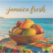 Jamaica fresh mango by the sea sticker (Voorkant)