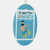 Jamaica Fun Hipster Travel Keramisch Ornament (Rechts)