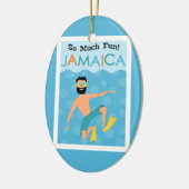 Jamaica Fun Hipster Travel Keramisch Ornament (Links)