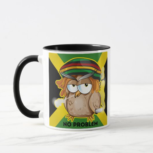 Jamaica Funny Rasta Smoking Owl  naam Mok (Links)