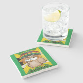 Jamaica Geen probleem Grappige Rasta Roken Uil Stenen Onderzetter (Zijkant)