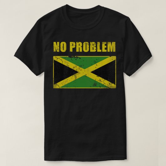 Jamaica Geen probleem Jamaicaanse vlag T-shirt (Design voorkant)