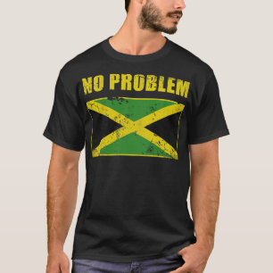 Jamaica Geen probleem Jamaicaanse vlag T-shirt