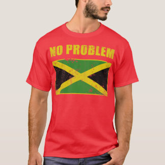 Jamaica Geen probleem Jamaicaanse vlag T-shirt