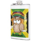 Jamaica Geen probleem met Grappig Roken Rasta Uil Heupfles (Links)