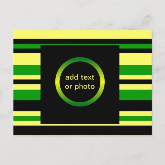 Jamaica Geïnspireerde stripes Briefkaart (Voorkant)