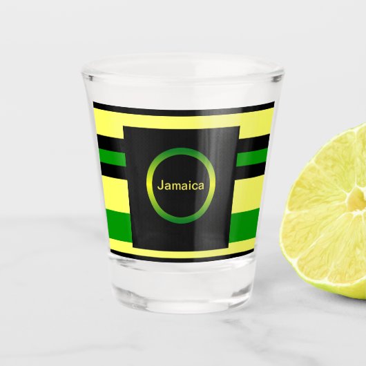 Jamaica Geïnspireerde stripes Shot Glas (Voorkant)