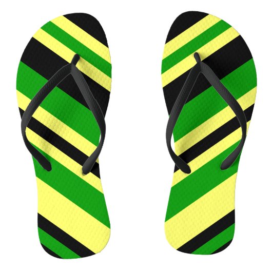 Jamaica Geïnspireerde stripes Teenslippers (Voetbed)