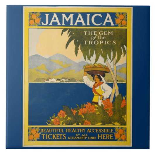 Jamaica - Gem of the Tropics Tegeltje (Voorkant)