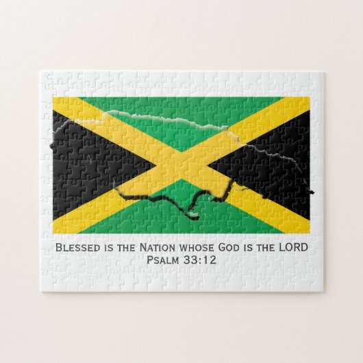 JAMAICA | Gezegende natie | JAMAICAN FLAG Legpuzzel (Horizontaal)