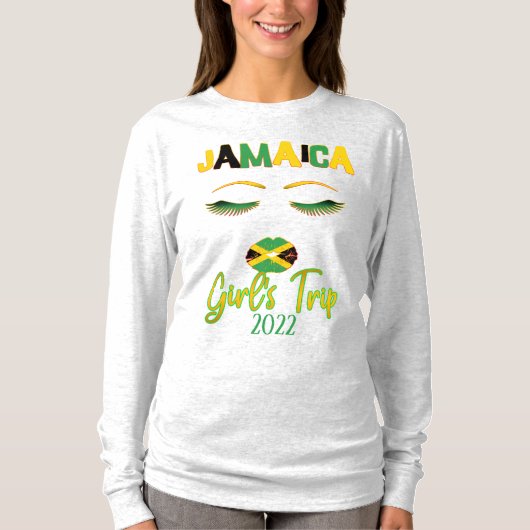 Jamaica Girls Trip Vacation Matching Face 2022 T-shirt (Voorkant)