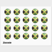 Jamaica Glossy Circle Flag Ronde Sticker (Vel)