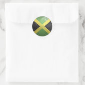 Jamaica Glossy Circle Flag Ronde Sticker (Tas)